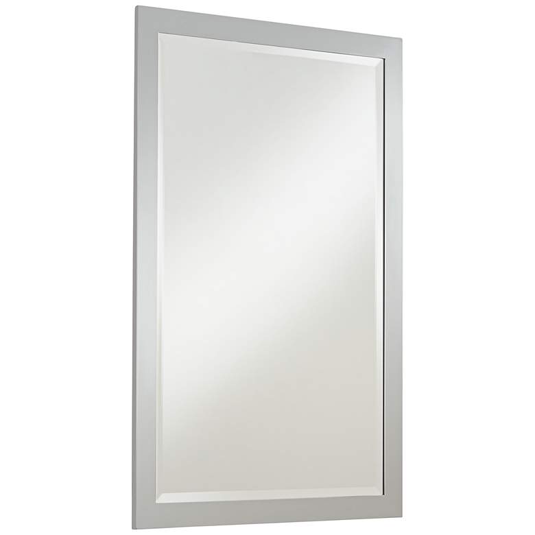Image 4 Metzeo Chrome 22" x 33" Rectangular Wall Mirrors Set of 2 more views