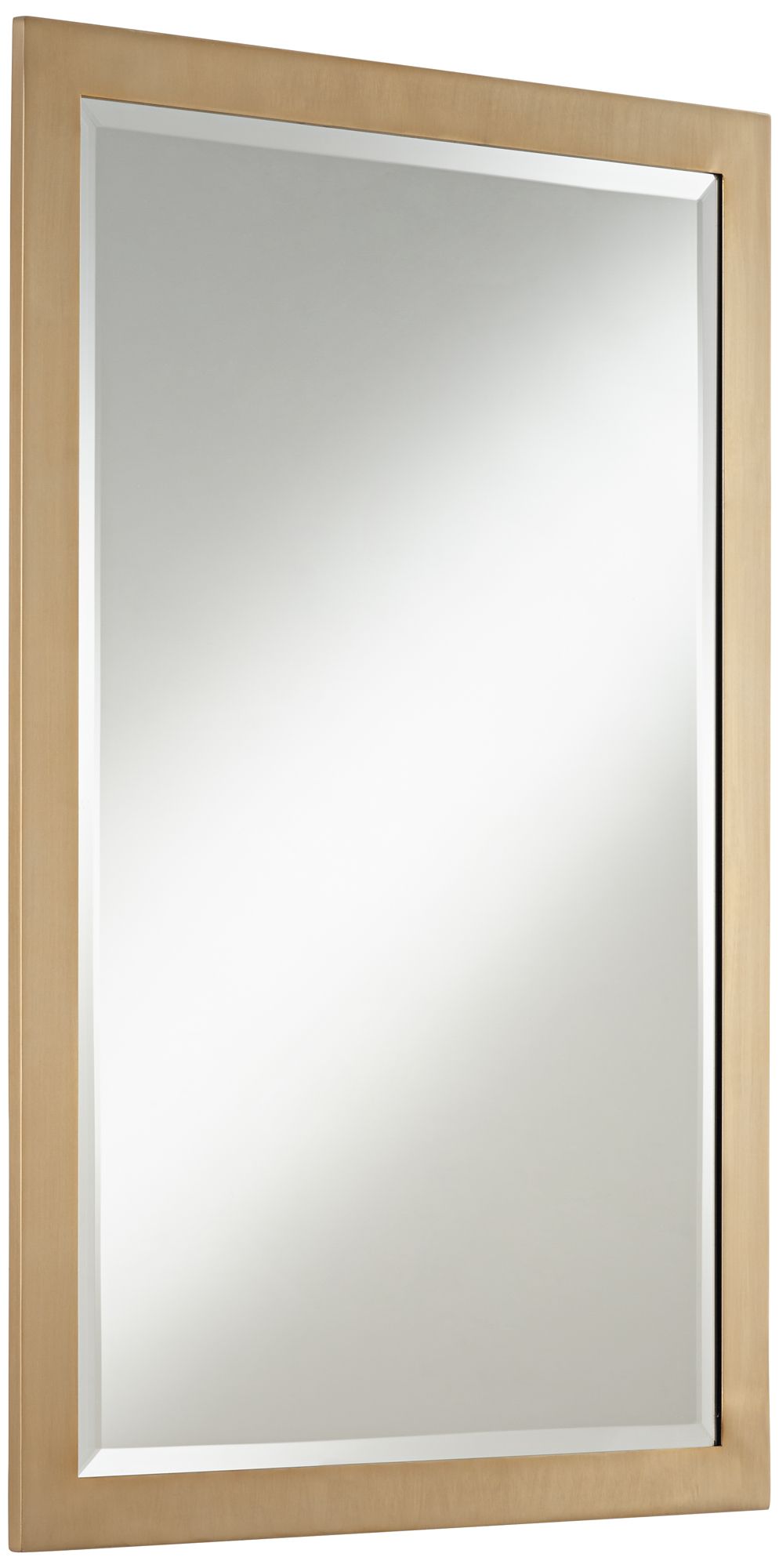 Image 4 Metzeo French Brass 22" x 33" Rectangular Wall Mirrors Set of 2 more views