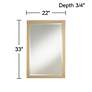 6_Metzeo French Brass 22" x 33" Rectangular Wall Mirrors Set of 2 more views