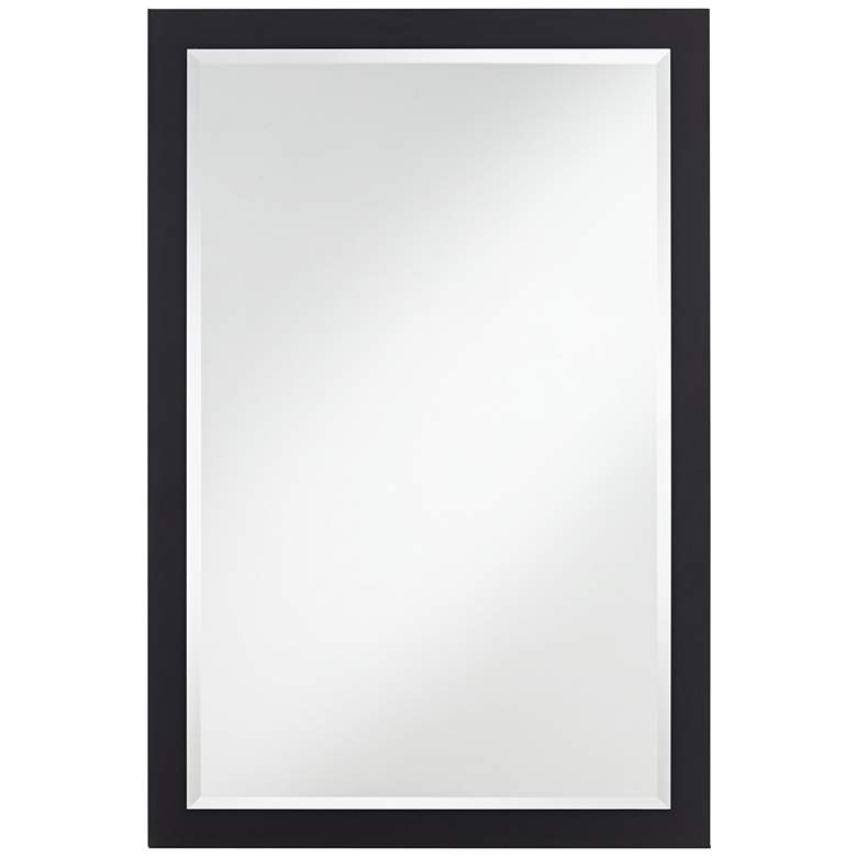 Image 2 Metzeo Matte Black 22 inch x 33 inch Rectangular Wall Mirror
