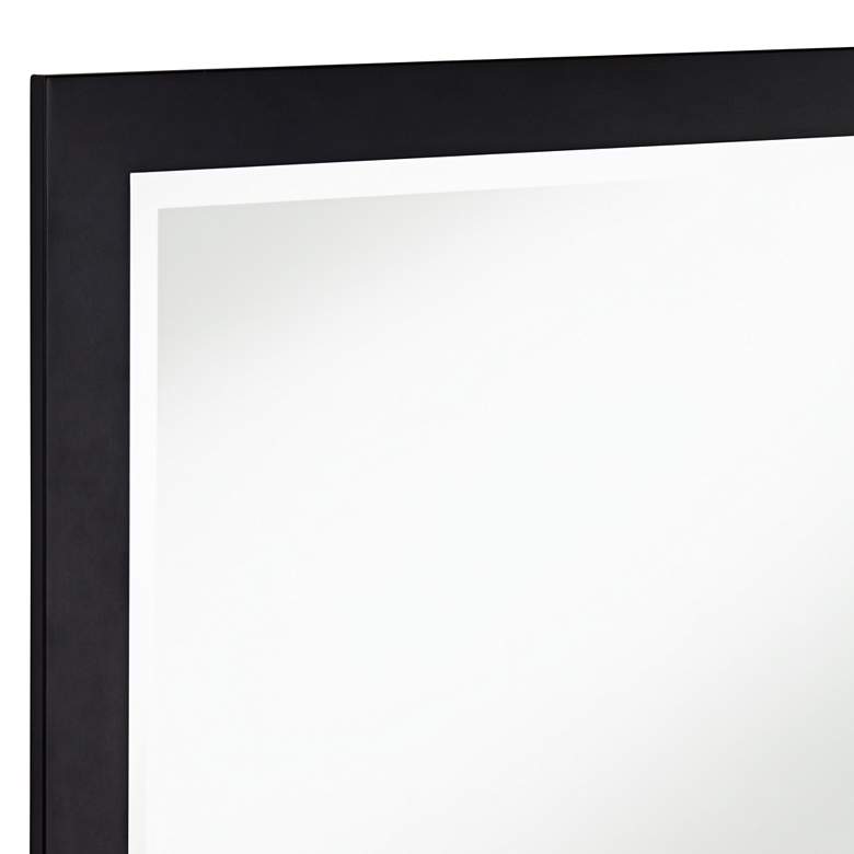Image 3 Metzeo Matte Black 22 inch x 33 inch Rectangular Wall Mirror more views