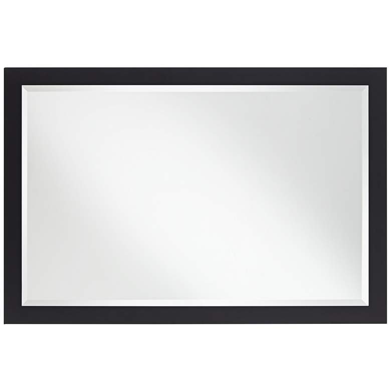 Image 5 Metzeo Matte Black 22 inch x 33 inch Rectangular Wall Mirror more views