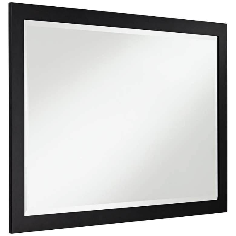 Image 7 Metzeo Matte Black 22 inch x 33 inch Rectangular Wall Mirror more views