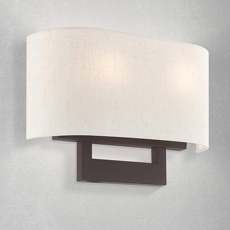 Image 2 Metzler 9 1/2" High Bronze 2-Light Wall Sconce