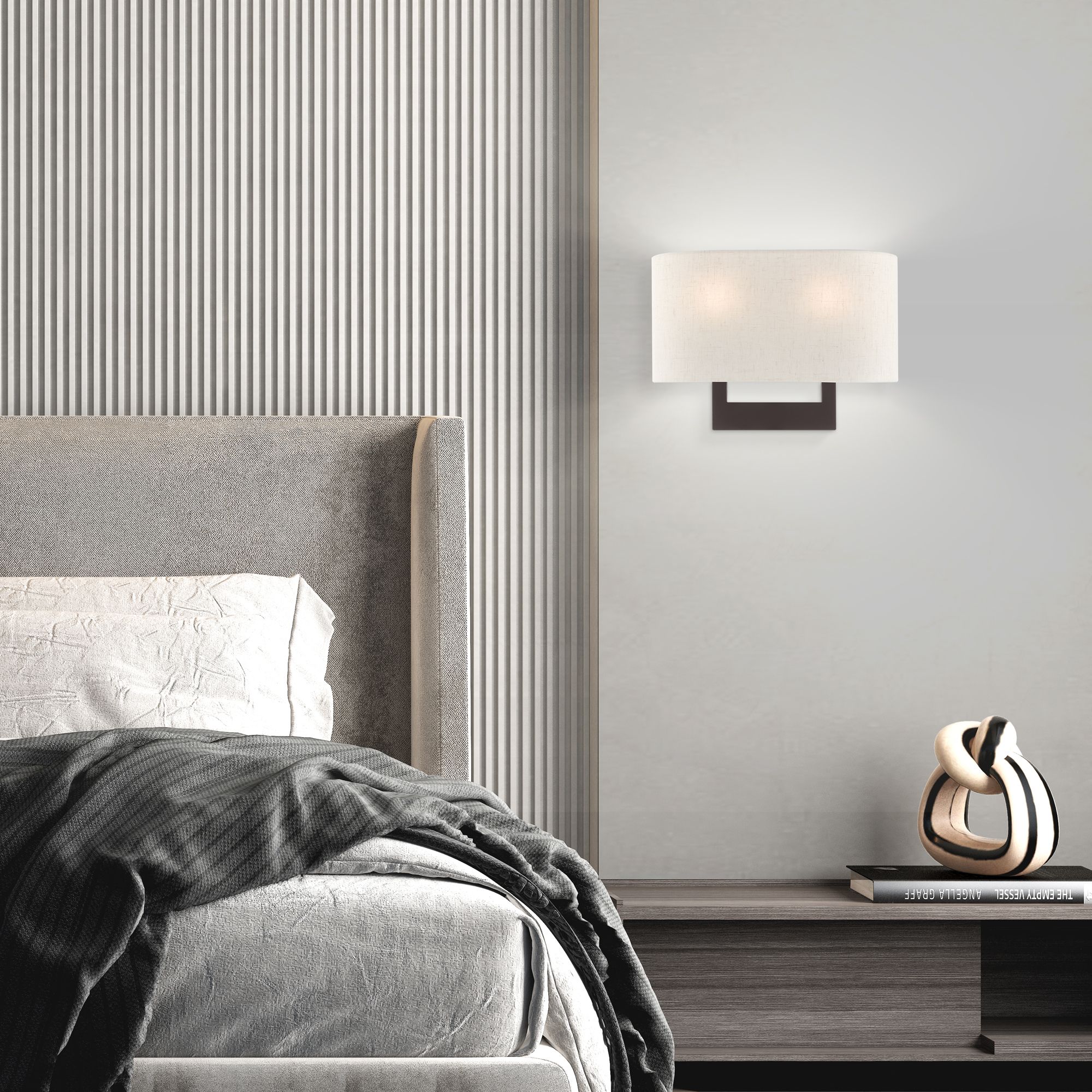 Metzler 9 1/2" High Bronze 2-Light Wall Sconce in scene