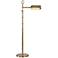 Meurice Modern Brass Finish Adjustable Height Pharmacy Floor Lamp