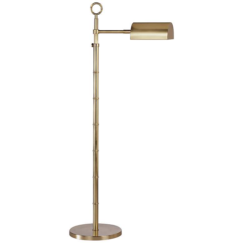 Image 1 Meurice Modern Brass Finish Adjustable Height Pharmacy Floor Lamp