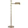 Meurice Modern Brass Finish Adjustable Height Pharmacy Floor Lamp