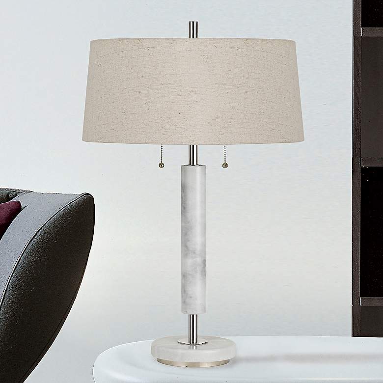 Image 1 Mexia Marble and Metal Table Lamp