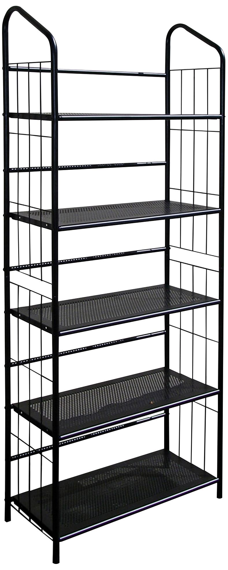 Meyers 64 High Black 5 Tier Metal Bookshelf