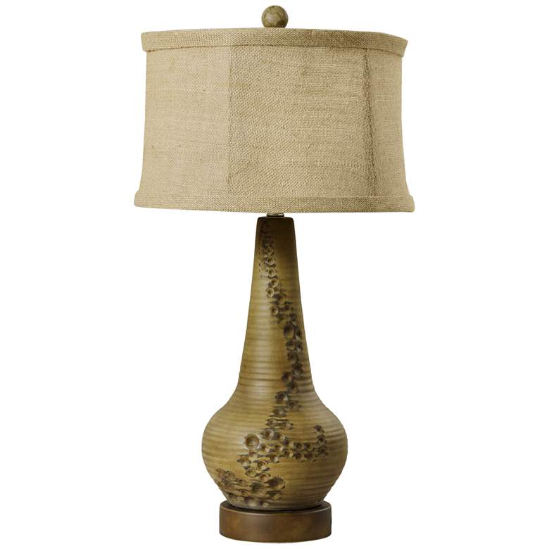 Image 1 Meyers Fossil Distressed Vase Ceramic Table Lamp