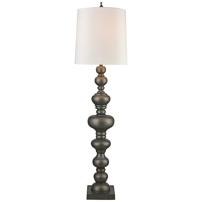 Image 1 Meymac Matte Pewter Stacked Balls Floor Lamp