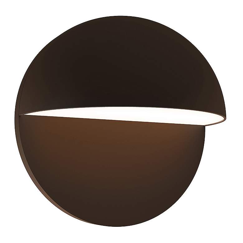 Image 1 Mezza Cupola™ 8" High Bronze LED Outdoor Wall Light