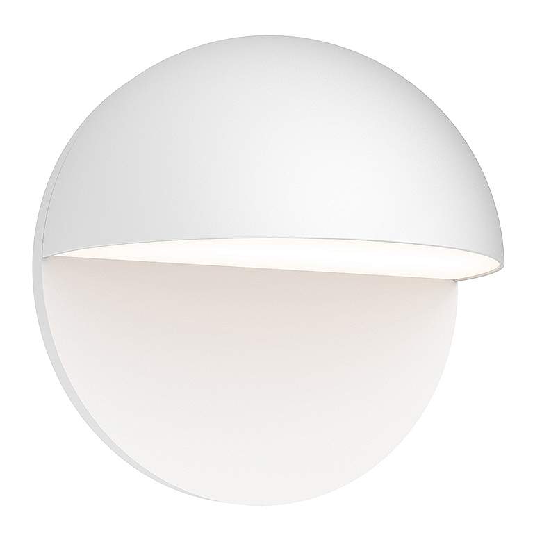 Image 1 Mezza Cupola™ 8" High White LED Outdoor Wall Light