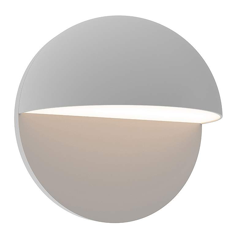 Image 1 Mezza Cupola™ 8"H Textured Gray LED Outdoor Wall Light