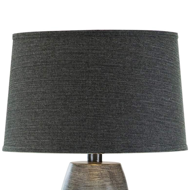 Image 2 Mezzaluna Blue Gray LED Table Lamp with Gray Shade more views