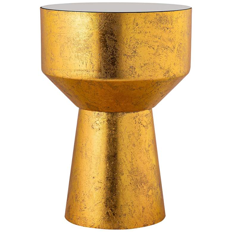 Image 1 Mia 14 inch Wide Gold Metal Round Side Table