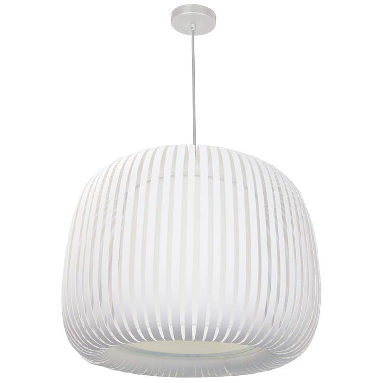 Image 1 Mia 18" Wide Slit White Pendant