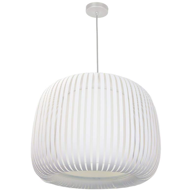 Image 1 Mia 18 inch Wide Slit White Pendant