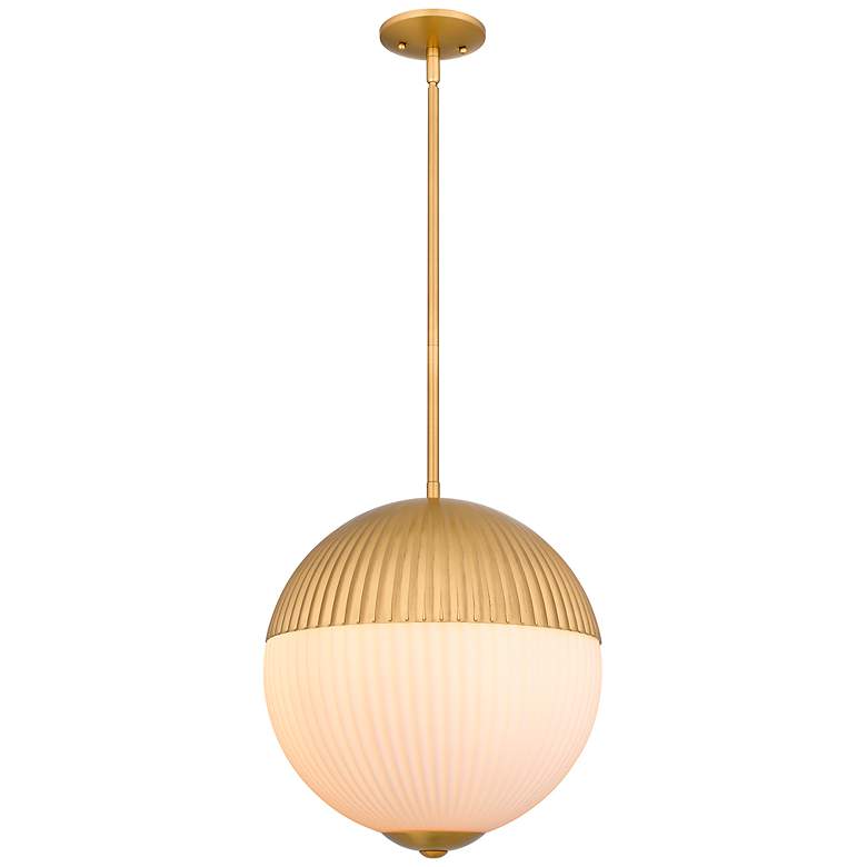 Image 2 Mia 2-Light Brushed Gold Pendant Light