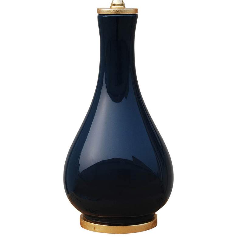 Image 4 Mia 23 1/2 inch Dark Navy Blue Porcelain Vase Accent Table Lamp more views