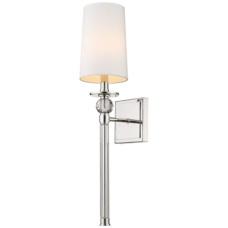 Image 1 Mia 25" High Polished Nickel Wall Sconce