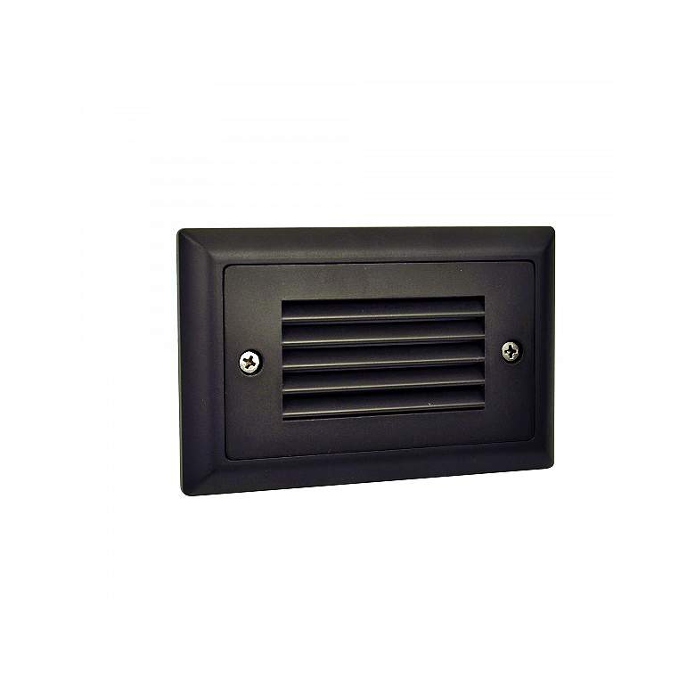Image 1 Mia 4 3/4 inch Wide Bronze Louvered Dimmable LED Mini Step Light