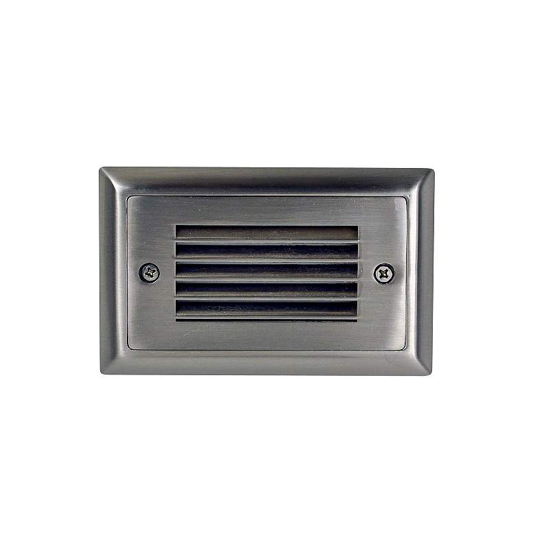 Image 1 Mia 4 3/4"W Nickel Horizontal Louvered LED Mini Step Light
