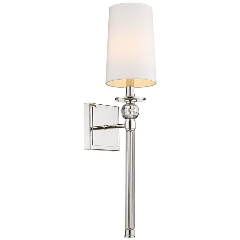 Image 1 Mia by Z-Lite Polished Nickel 1 Light Wall Sconce