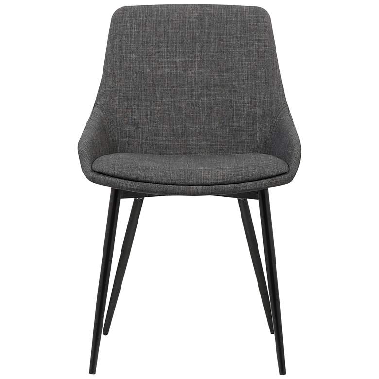 Image 2 Mia Charcoal Fabric Armless Dining Chair