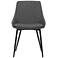 Mia Charcoal Fabric Armless Dining Chair