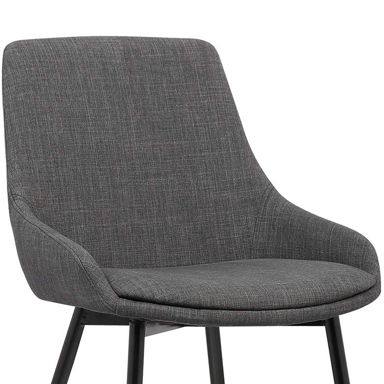 Image 3 Mia Charcoal Fabric Armless Dining Chair more views