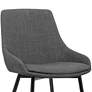 Mia Charcoal Fabric Armless Dining Chair