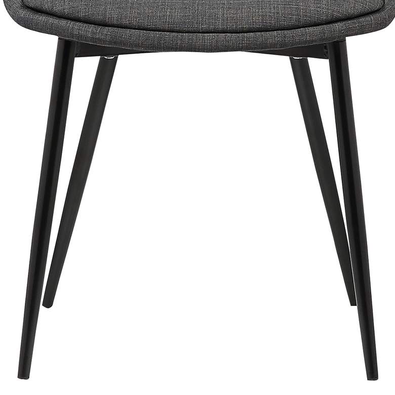 Image 4 Mia Charcoal Fabric Armless Dining Chair more views