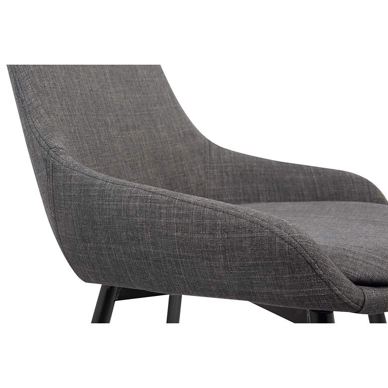 Image 5 Mia Charcoal Fabric Armless Dining Chair more views
