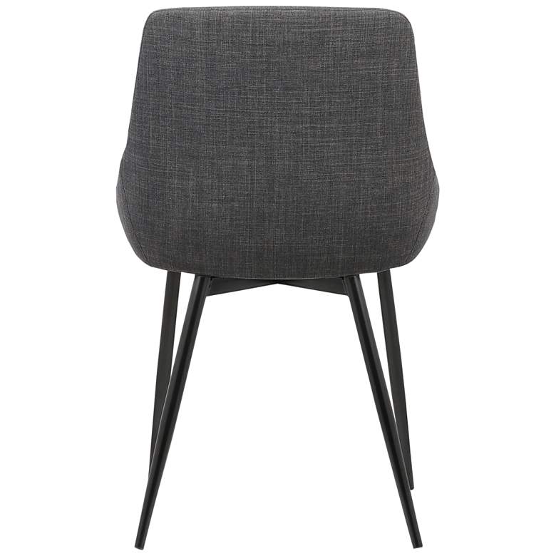 Image 6 Mia Charcoal Fabric Armless Dining Chair more views
