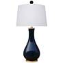 Mia Dark Navy Blue Porcelain Vase Accent Table Lamp