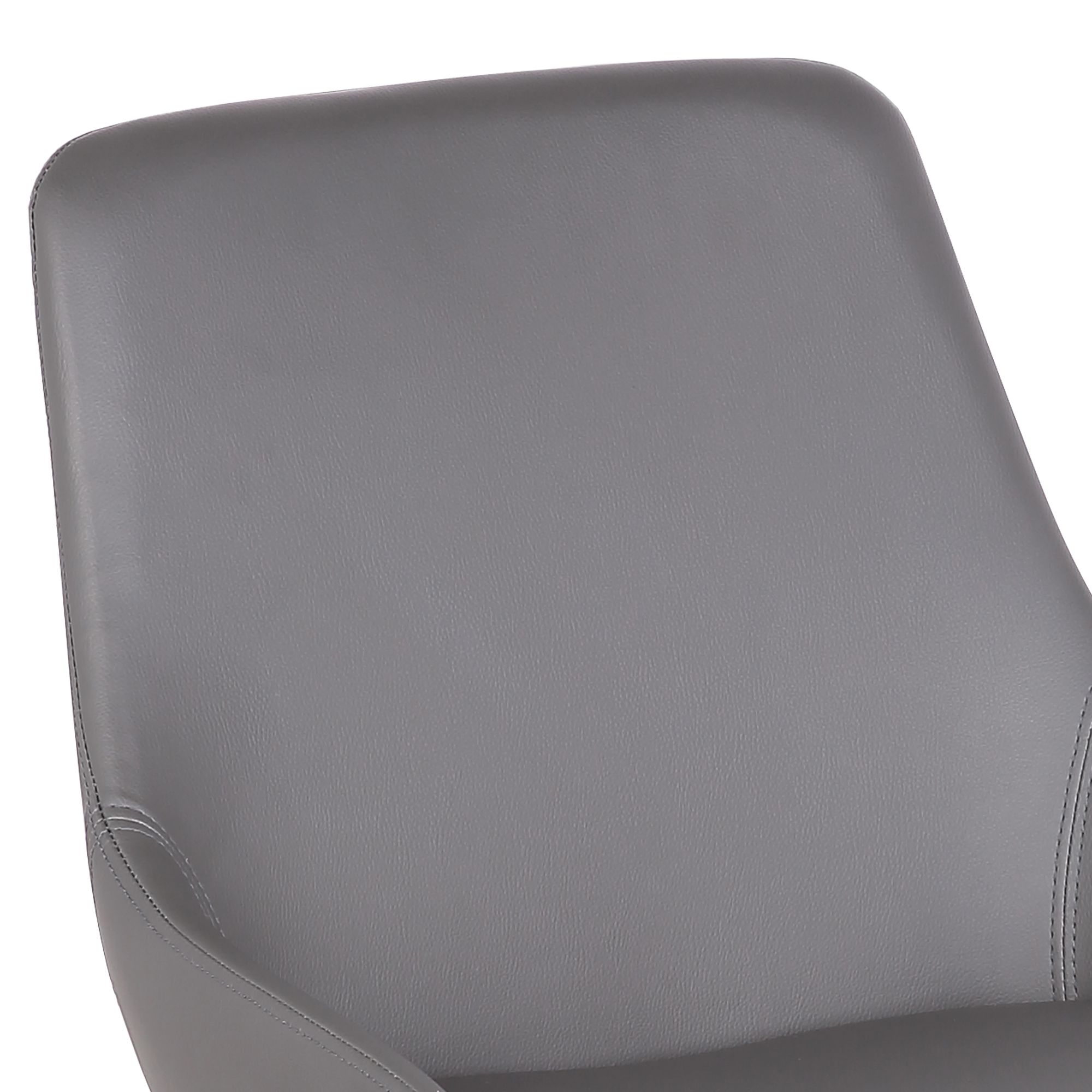 Image 5 Mia Dining Chair in Gray Faux Leather and Black Powder Coated Finish more views