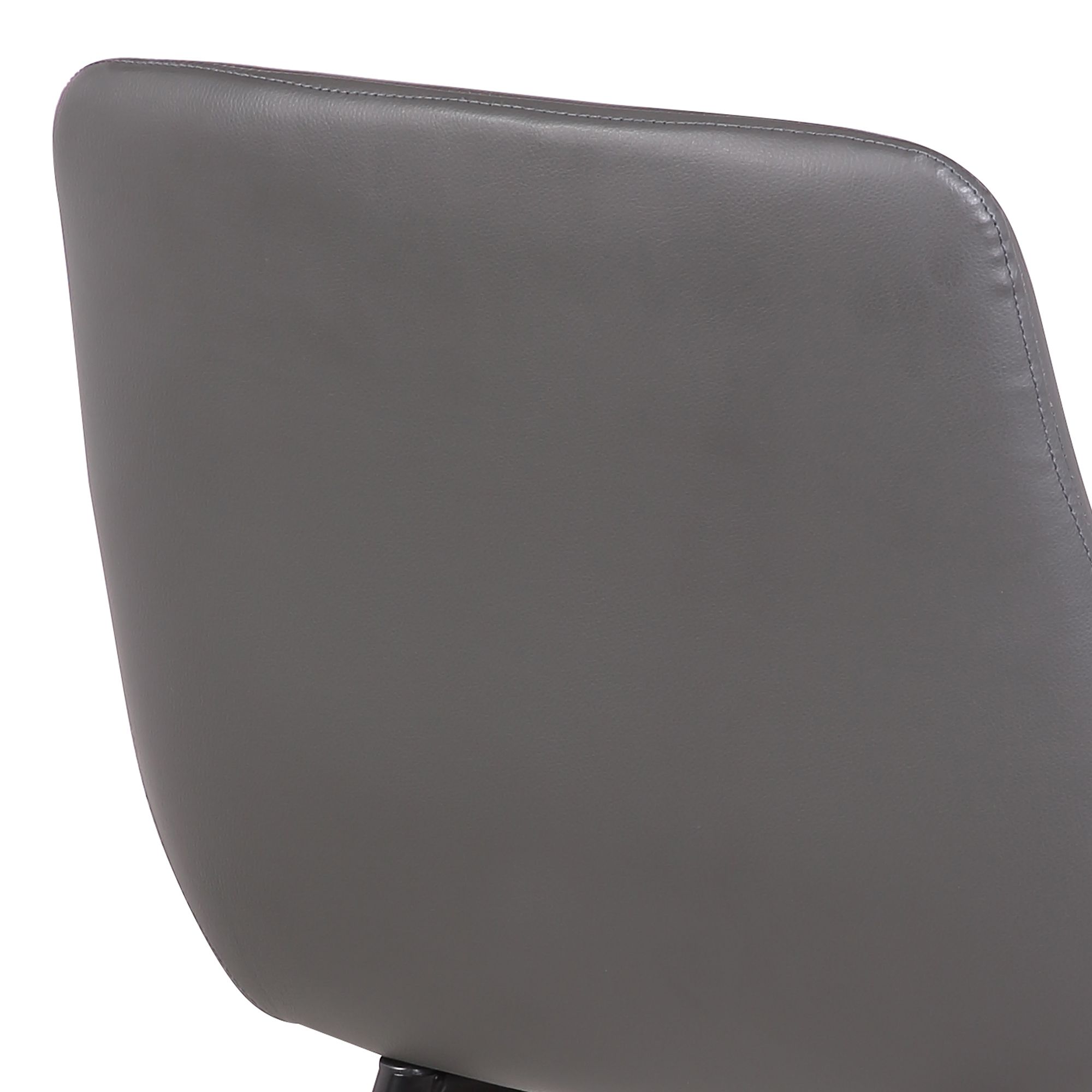Image 6 Mia Dining Chair in Gray Faux Leather and Black Powder Coated Finish more views