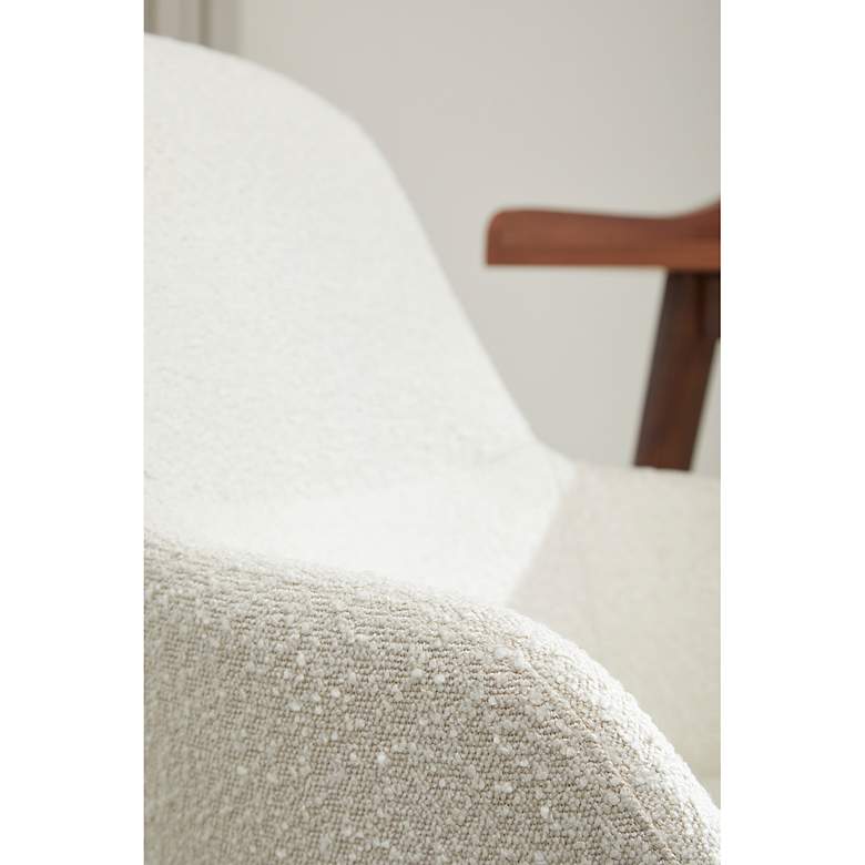 Image 3 Mia Ivory Fabric Adjustable Swivel Office Chair more views