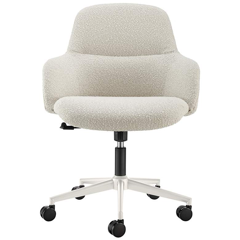 Image 5 Mia Ivory Fabric Adjustable Swivel Office Chair more views