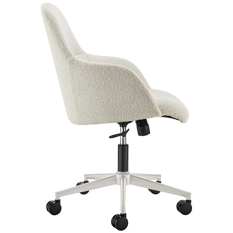 Image 6 Mia Ivory Fabric Adjustable Swivel Office Chair more views