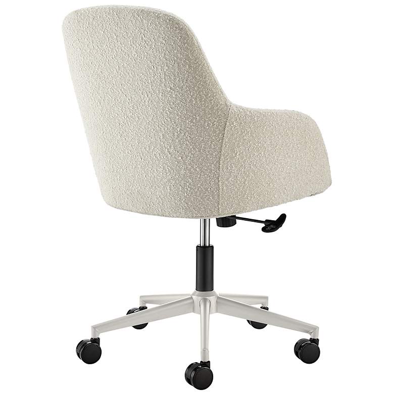 Image 7 Mia Ivory Fabric Adjustable Swivel Office Chair more views