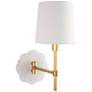 Mia Natural Brass Hardwire Swing Arm Wall Lamp