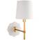 Mia Natural Brass Hardwire Swing Arm Wall Lamp