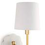 Mia Natural Brass Hardwire Swing Arm Wall Lamp