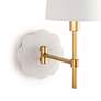 Mia Natural Brass Hardwire Swing Arm Wall Lamp