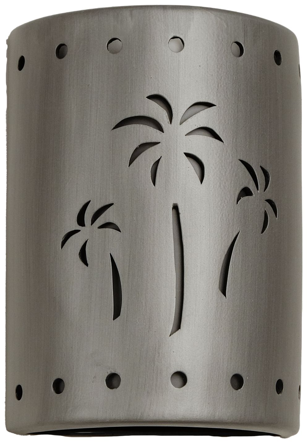 Image 2 Miage-flats-13-inch-high-ceramic-pewter-up/down-LED-outdoor-wall-light