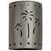 Miage-flats-13-inch-high-ceramic-pewter-up/down-LED-outdoor-wall-light
