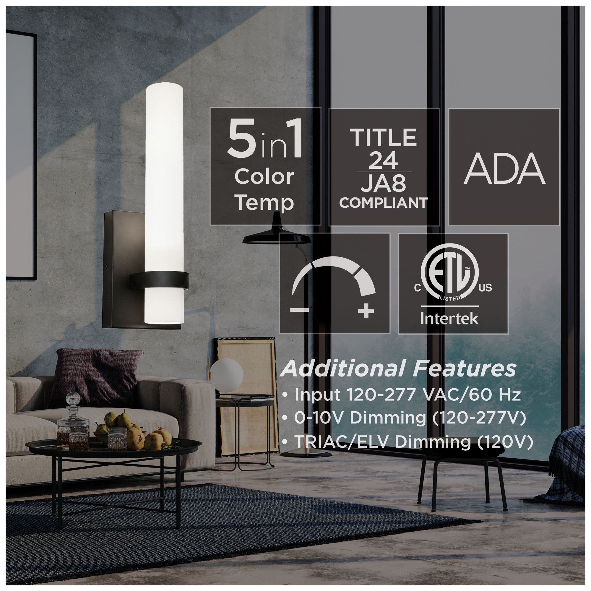 Image 7 Miami 13" High Black LED Sconce more views